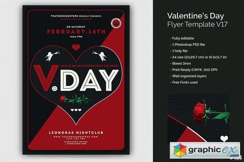 Valentines Day Flyer Template V17 2186425