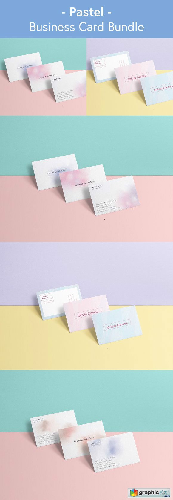 Pastel - business card bundle