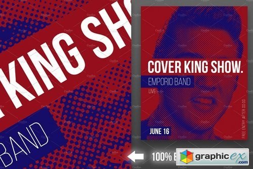 Elvis King Poster + FB cover! PSD+AI