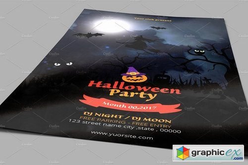 Halloween Party Flyer Template-V631