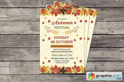 Autumn Fall Festival Flyer -V626
