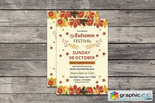 Autumn Fall Festival Flyer -V626