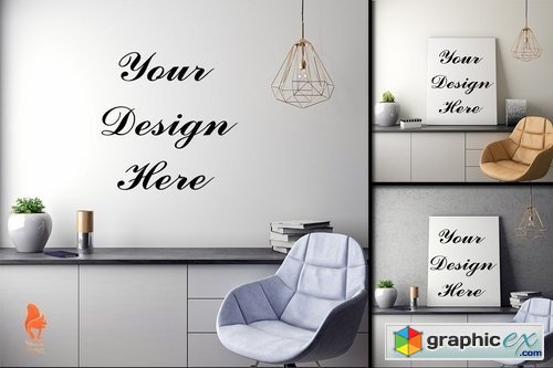 Mockup Poster with various frames