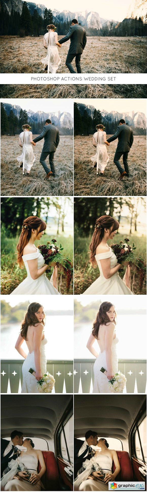 Photoshop actions wedding set