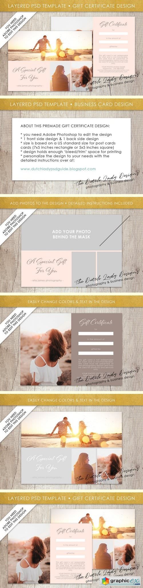 PSD Photo Gift Card Template #1