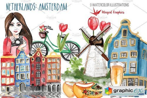 Amsterdam / Netherlands travel set
