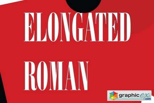 Elongated Roman Font