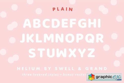 Helium, A Balloon Letter Font