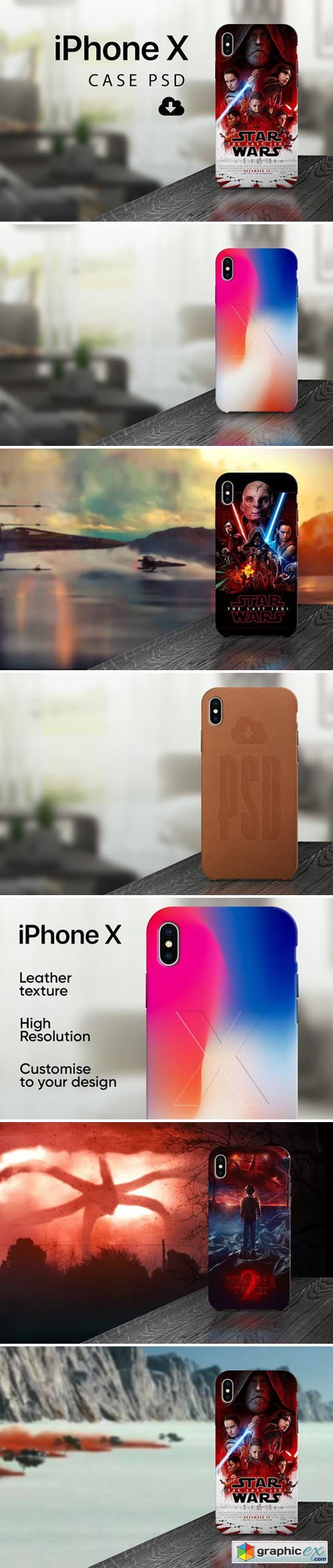 iPhone X - Case PSD mockup