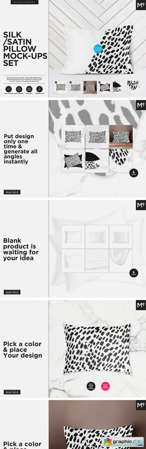 Satin / Silk Pillow Mock-ups Set