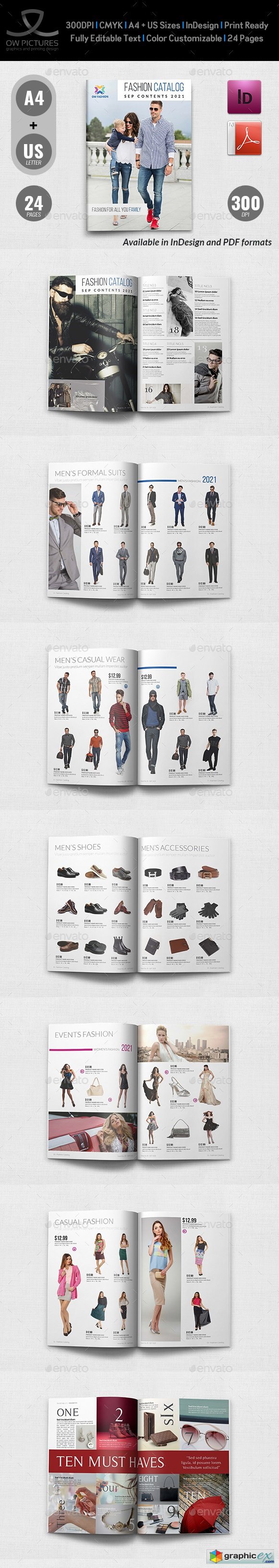 Fashion Catalog Brochure Template - 24 Pages