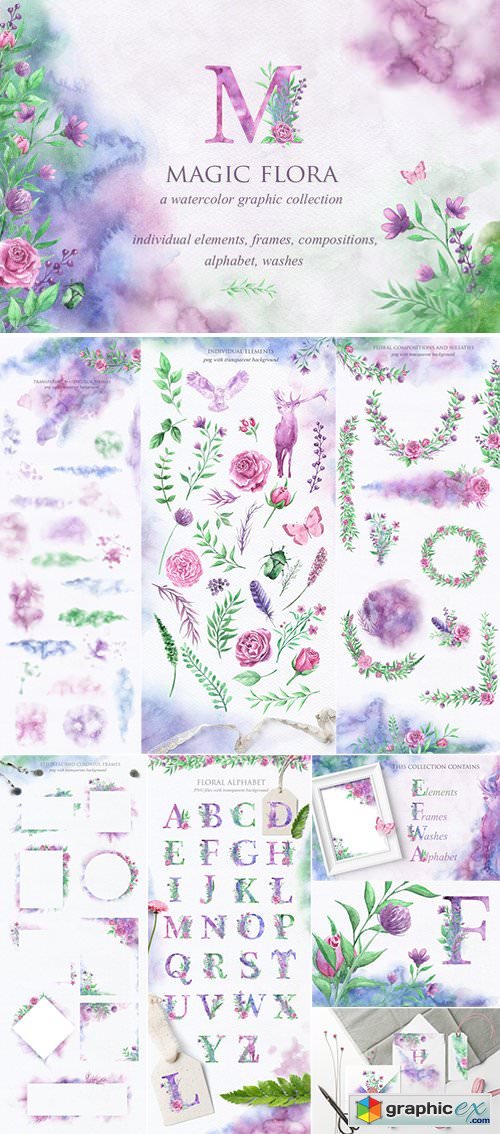 Magic Floral Watercolor Collection
