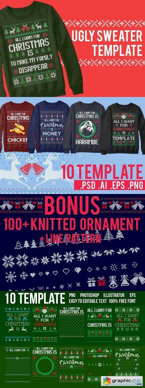Ugly Sweater Templates
