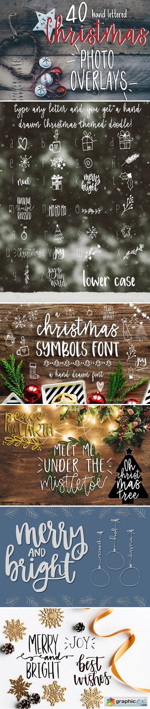 Christmas Photo Overlays + Free Font