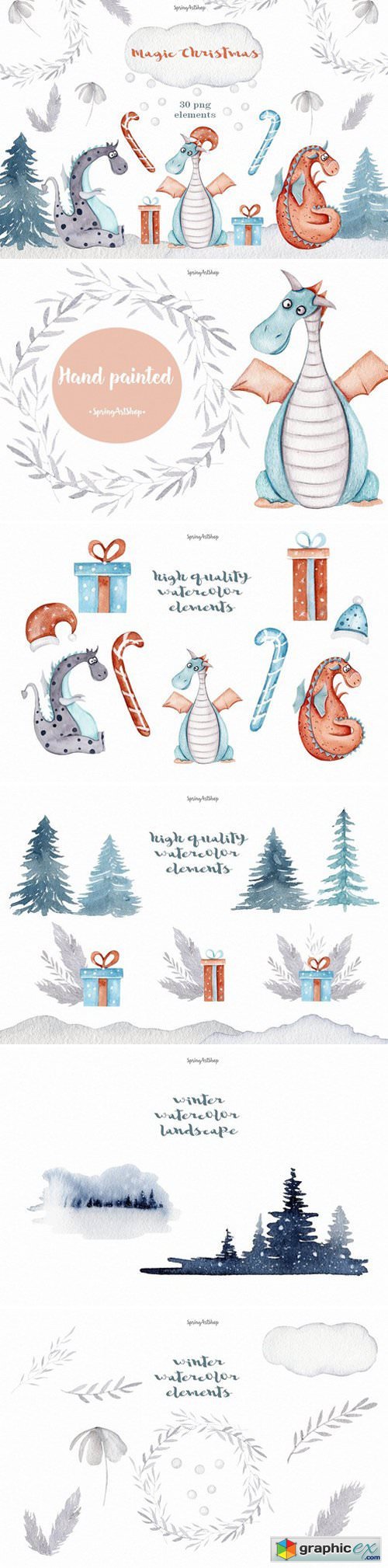 Christmas magic Winter Dragons
