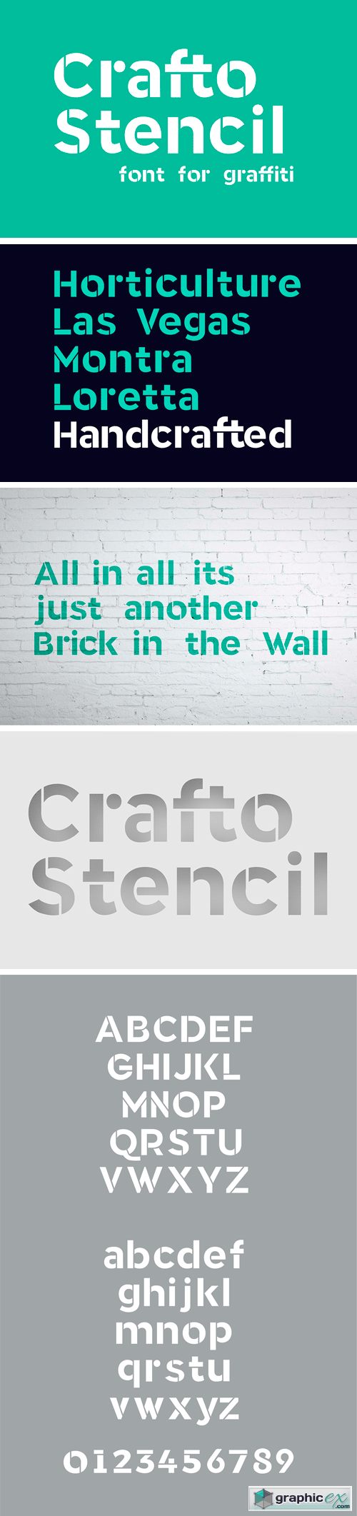 Crafto Stencil Font
