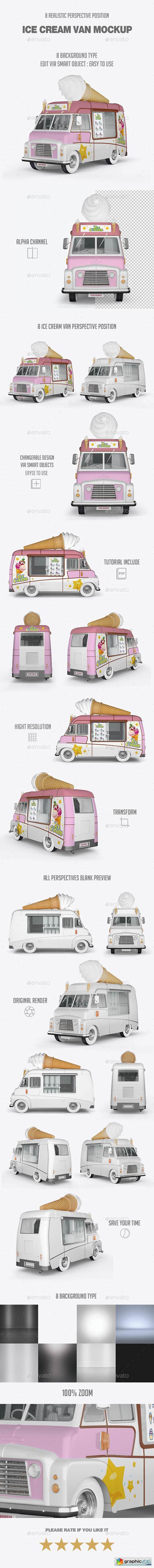 Ice Cream Van Mockup