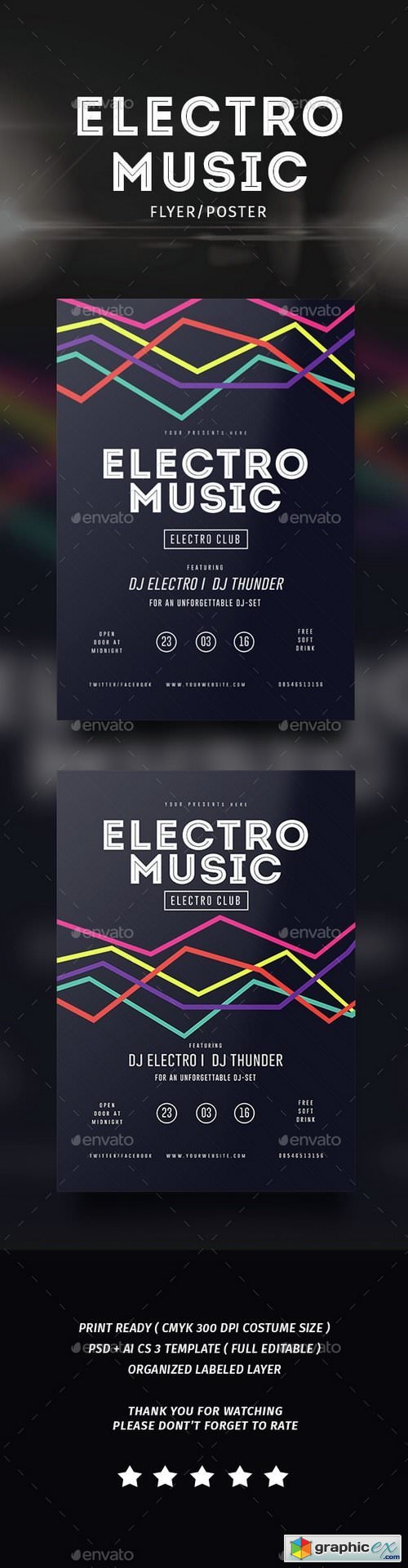 Electro Musik Flyer & Poster