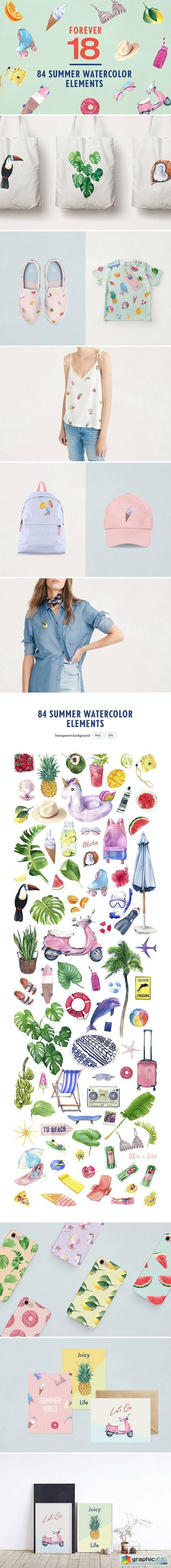 Forever 18 Summer Watercolor Bundle