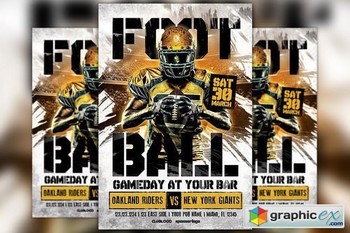 American Football Game Day Flyer