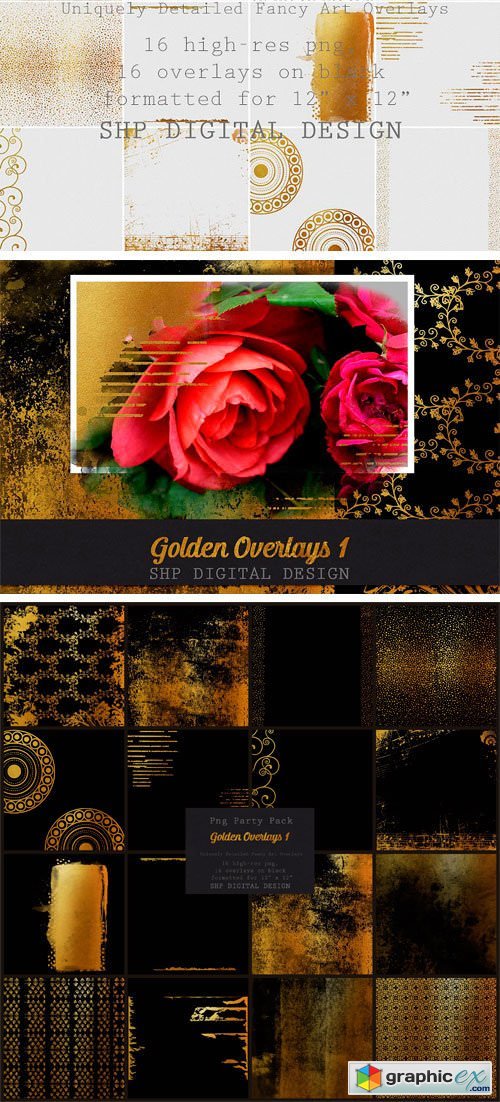 Fancy Golden Overlays: Art Pack 1