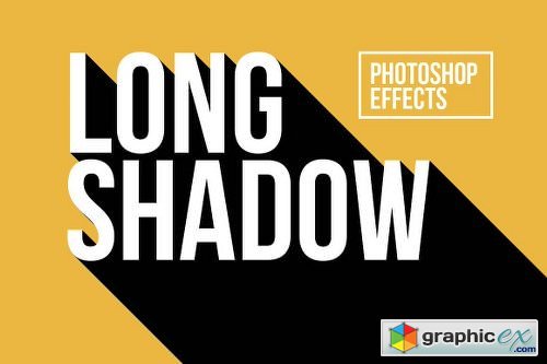 Long Shadow Photoshop Effects