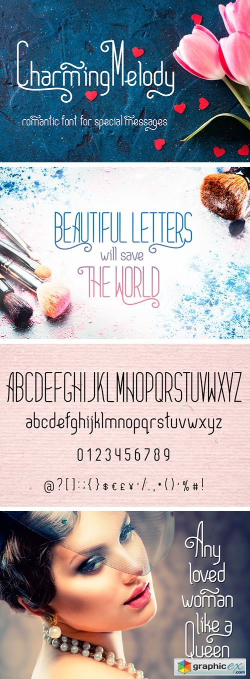 CharmingMelody | Romantic Curly Font