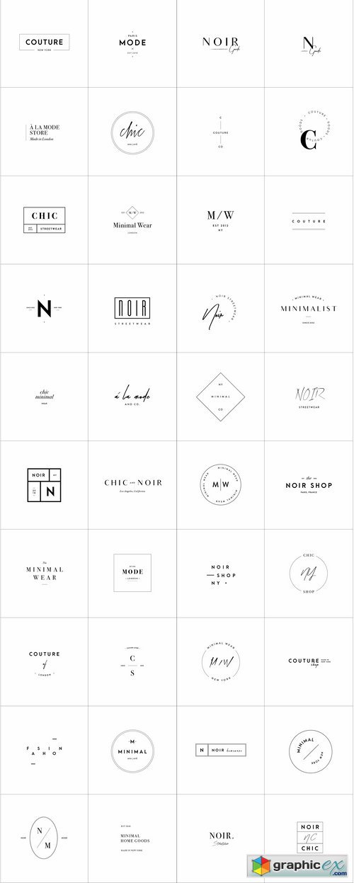40 Minimalist Fashion Logo Templates