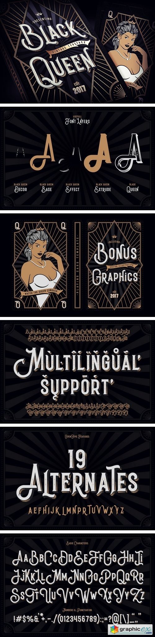 Black Queen font + bonus graphics