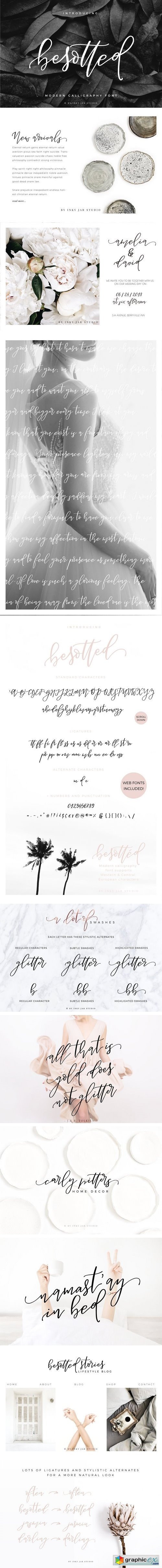 Besotted Modern Calligraphy Script