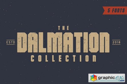 The Dalmation Font Family - 5 Fonts