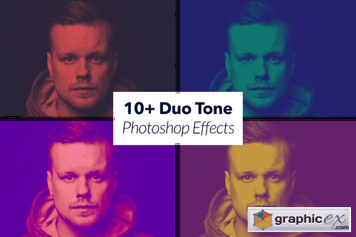 10+ Duo Tone Photoshop Effects
