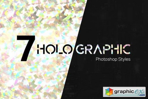 7 Holographic Photoshop Styles