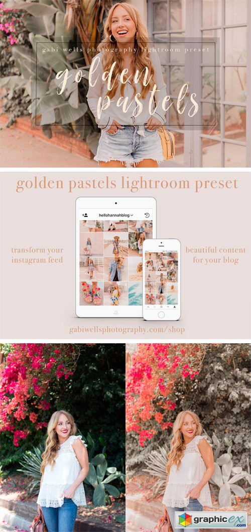 Golden Pastels Blogger Preset