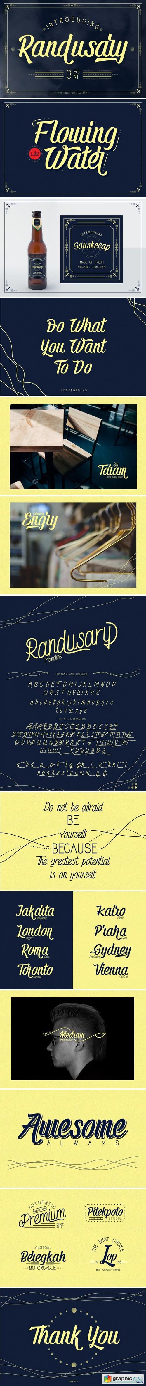 Randusary Font Pack 3 Font