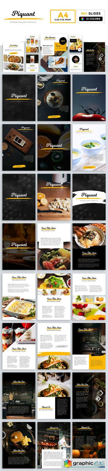 A4 Piquant Powerpoint Template