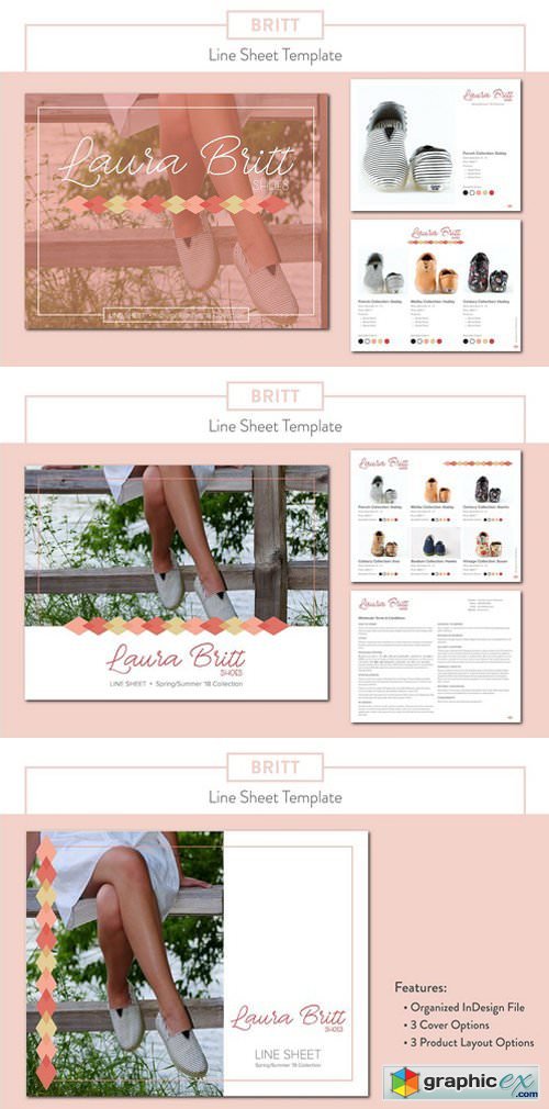 Britt Fashion Line Sheet Template