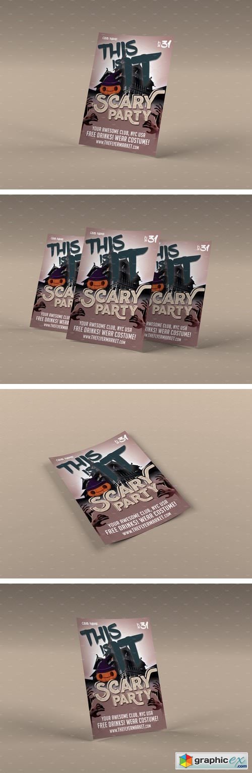 Scary Party Photoshop Flyer Template