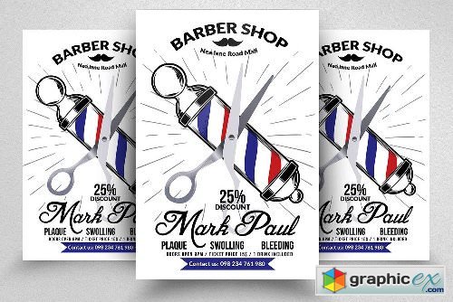 Barber Shop Flyer Template 2234395
