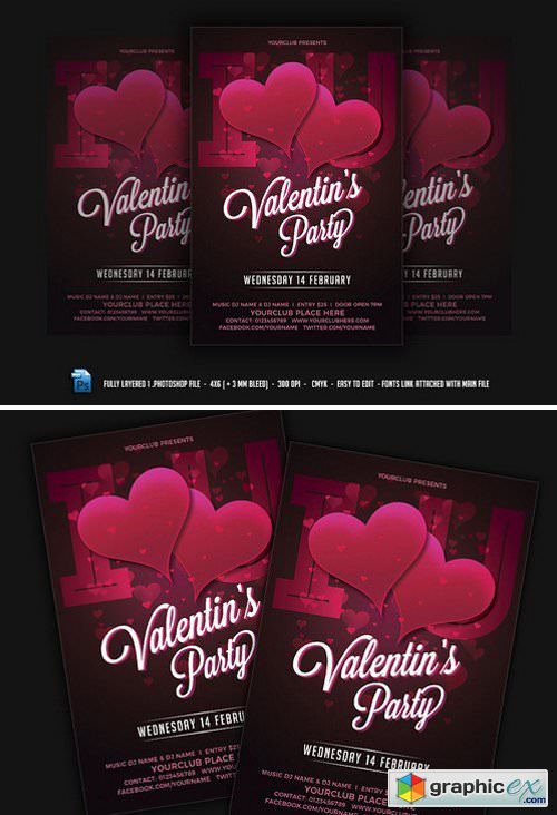 Valentines Day Flyer 2228015