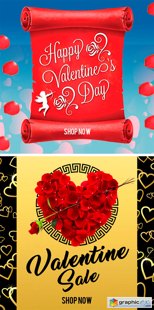 Valentines Day Banner Set