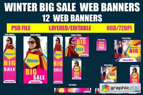 Winter Big Sale Web banners