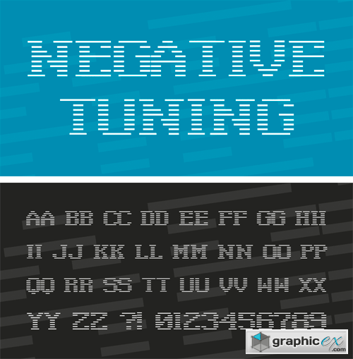 Negative Tuning Font
