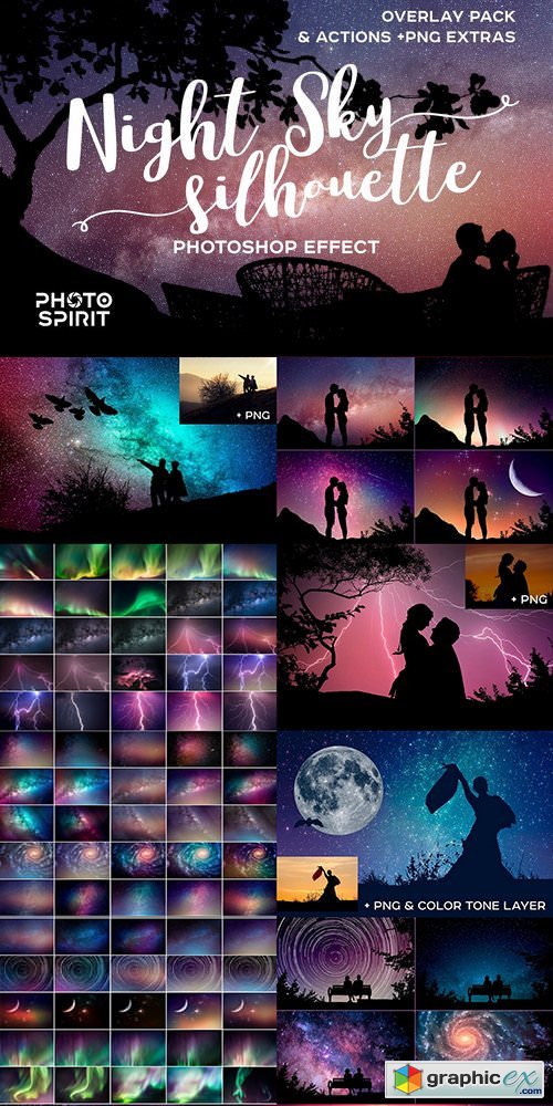 Night Sky Silhouette Actions