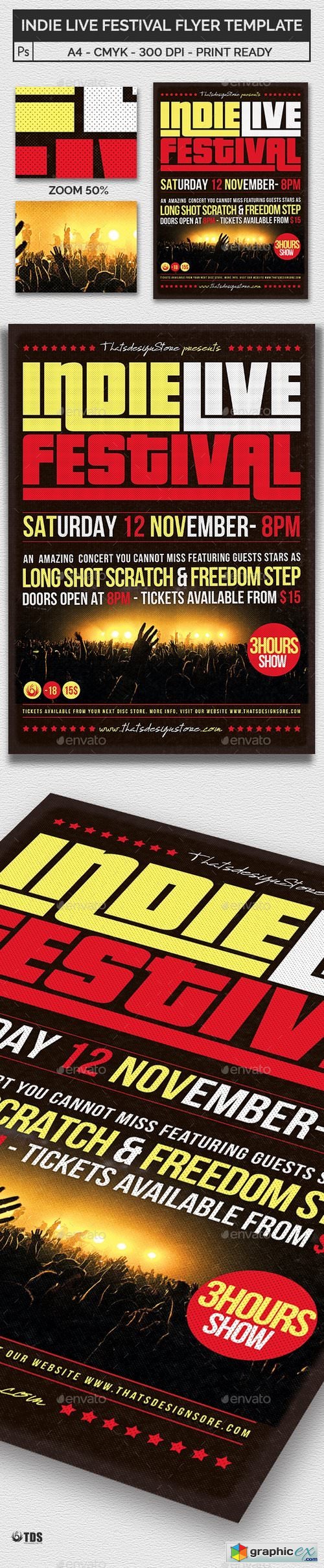 Indie Live Festival Flyer Template