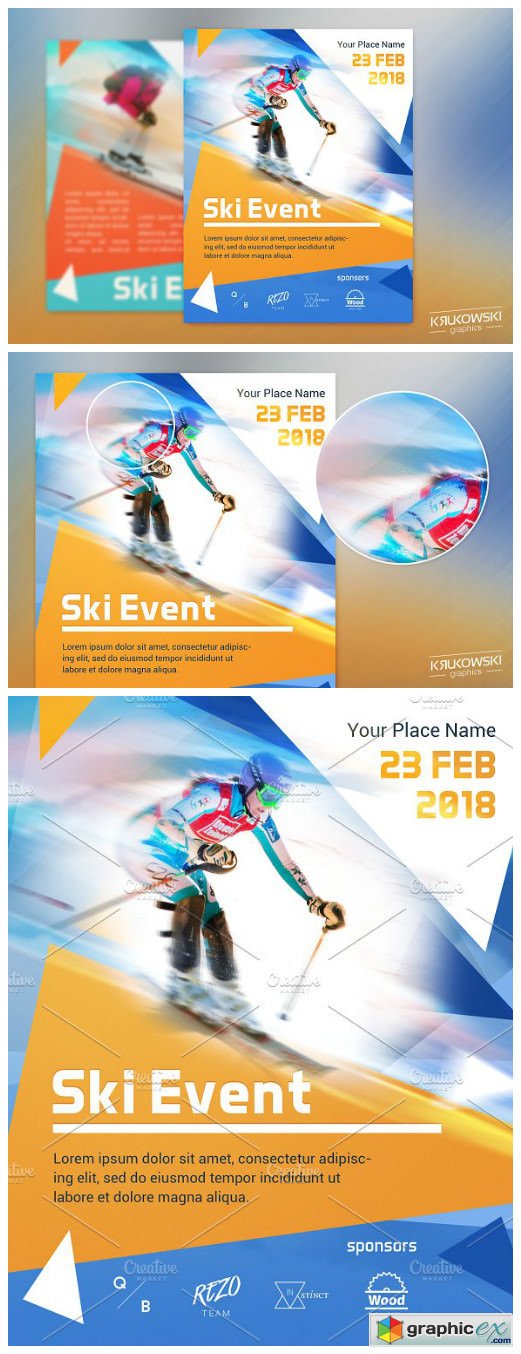 Ski Event Sport Flyer Template