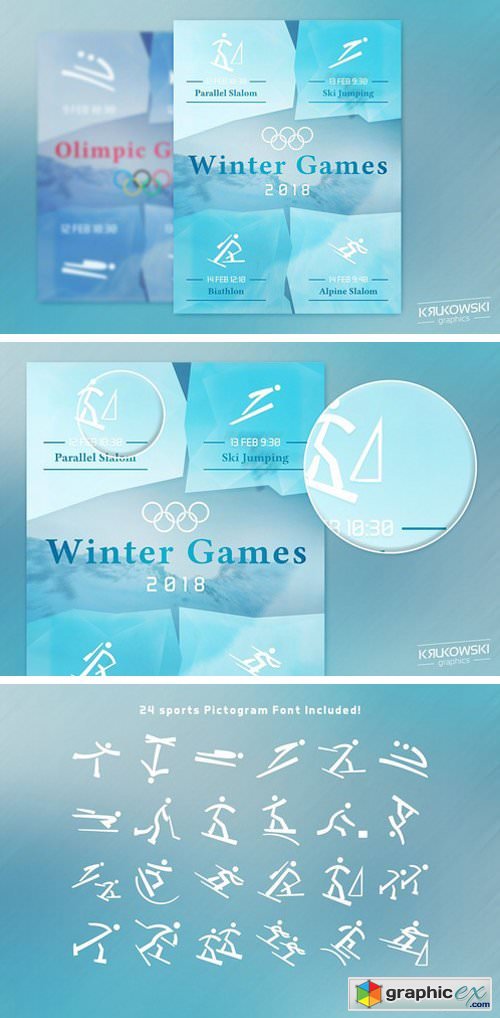 Winter Games 2018 Sports Flyer