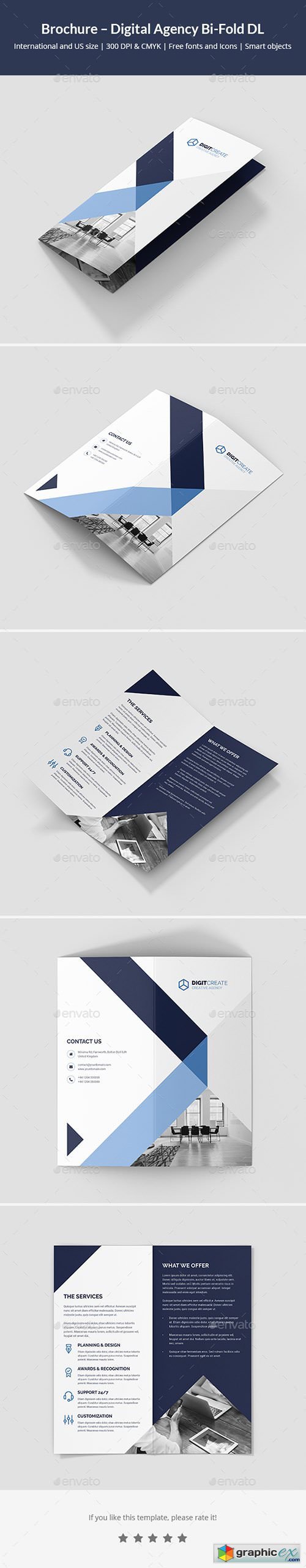 Brochure  Digital Agency Bi-Fold DL
