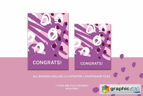 PINK COLLAGE GREETING CARDS