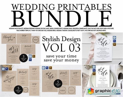 Wedding Printables Bundle Style. 3